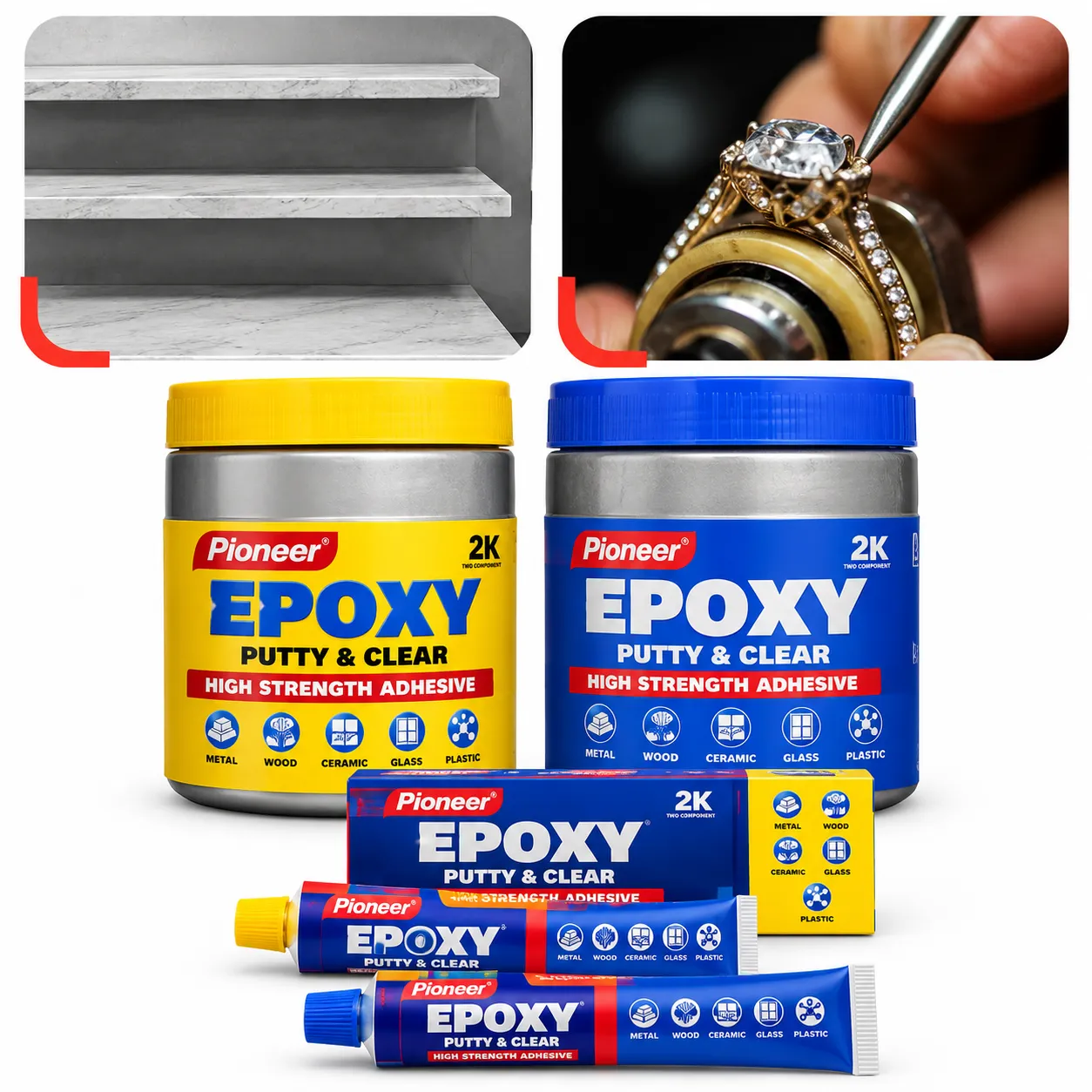 Pioneer Epoxy Fast & Clear – Fast-Setting Transparent Adhesive