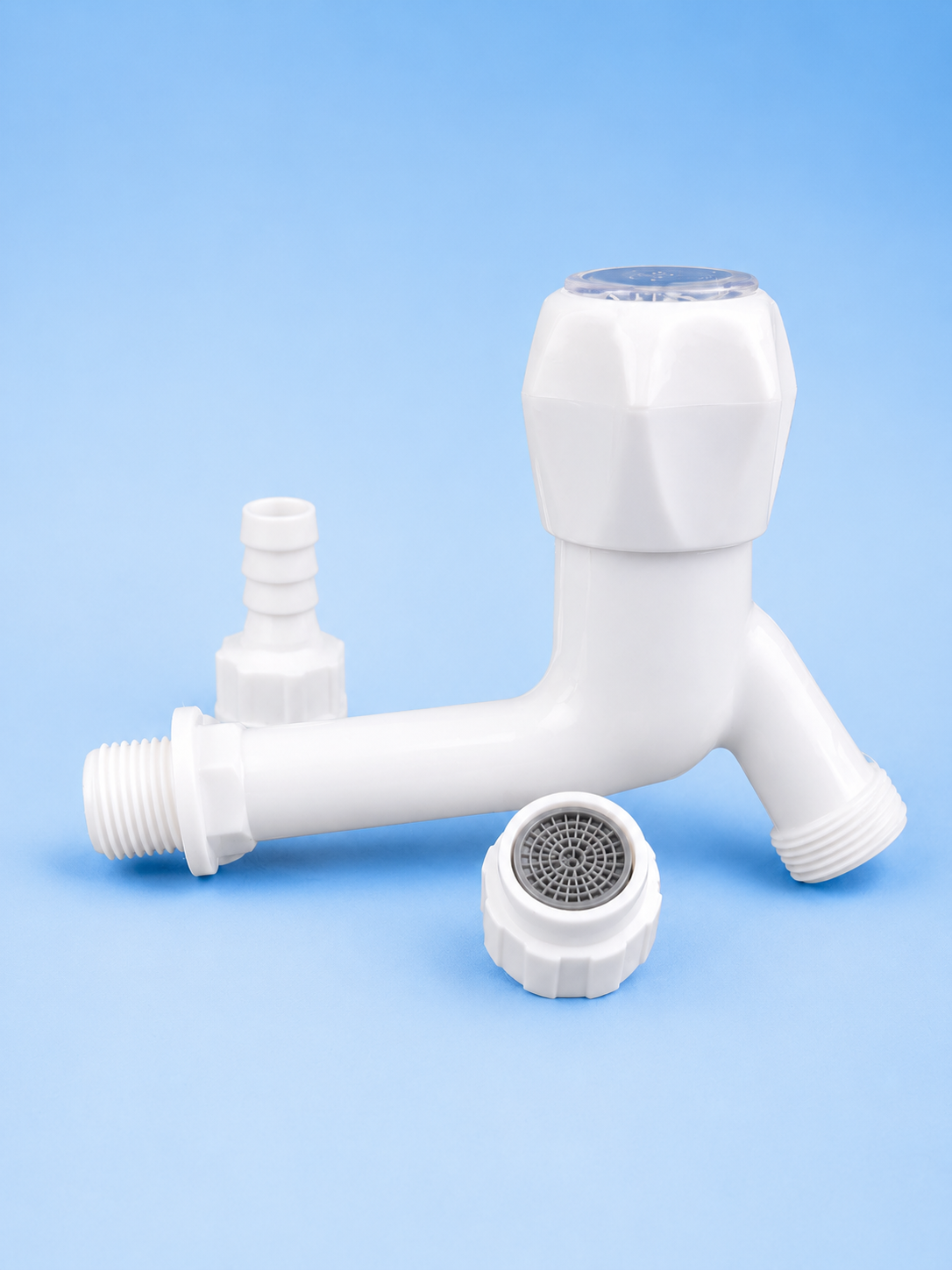 Plastic Nozzle Foam Flow Bib Cock Tap